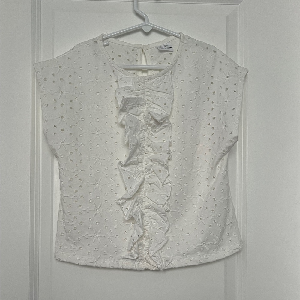 Zara Girl Eyelet Top